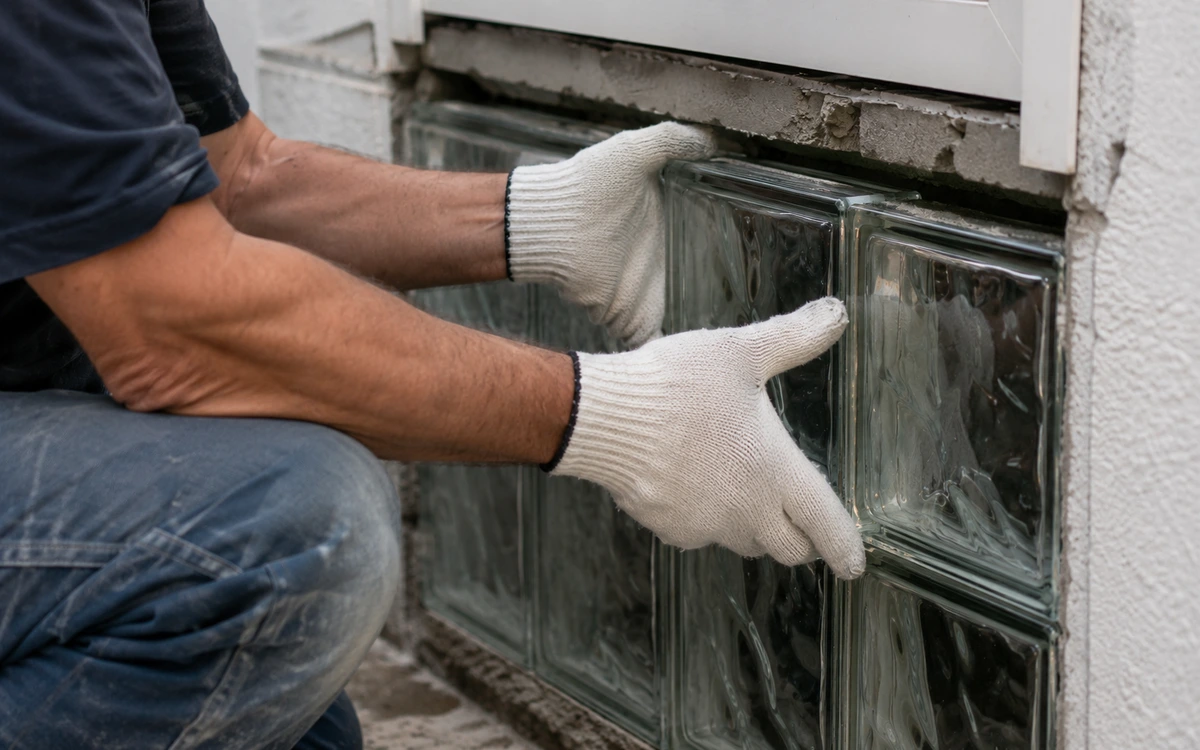 Glass block window installation contractor